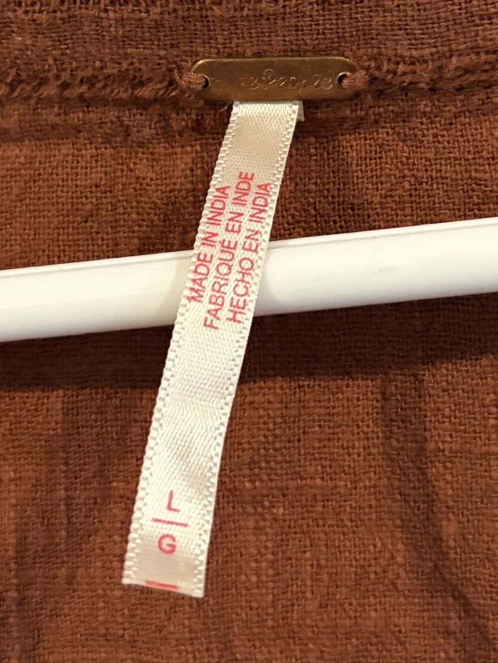 Free People Womens Stay Cool Rust Cotton Twist Front Long Sleeve Crop Top Size L